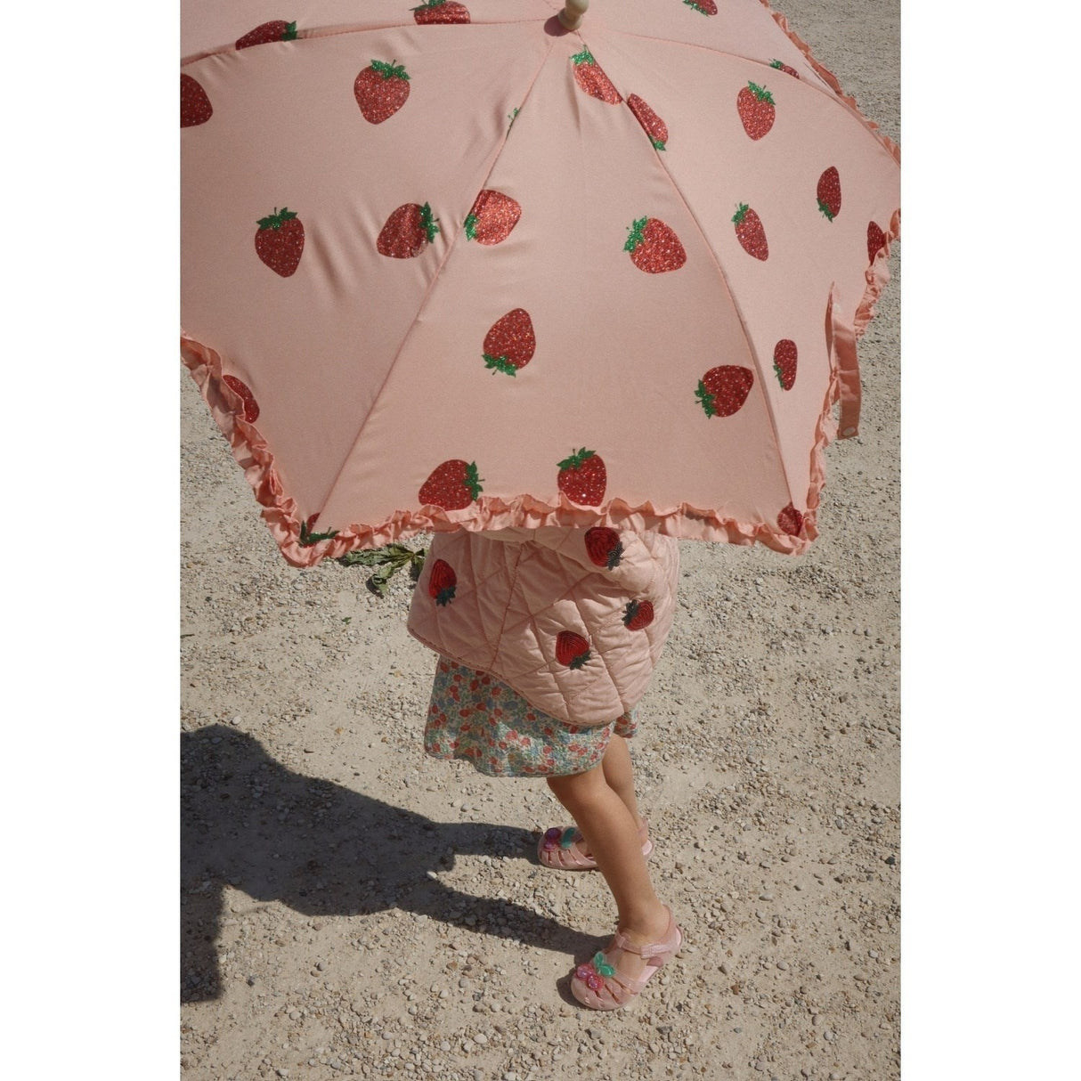Konges Sløjd Strawberry Glitter Flæse Paraply