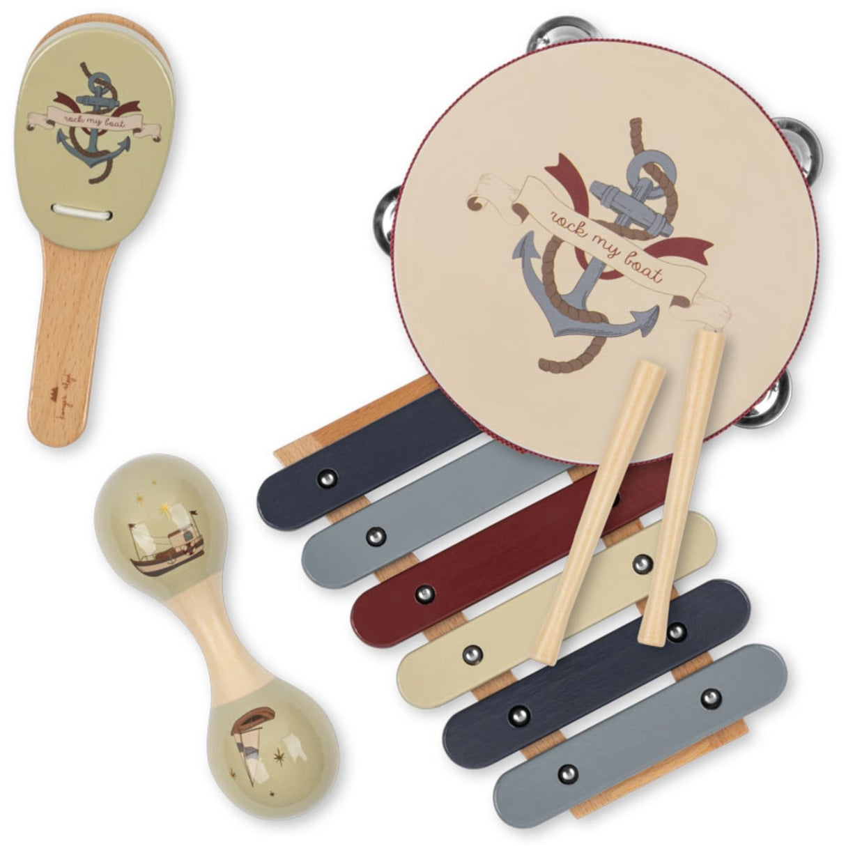 Konges Sløjd Dot/Sailor Wooden Musik Sæt Fsc