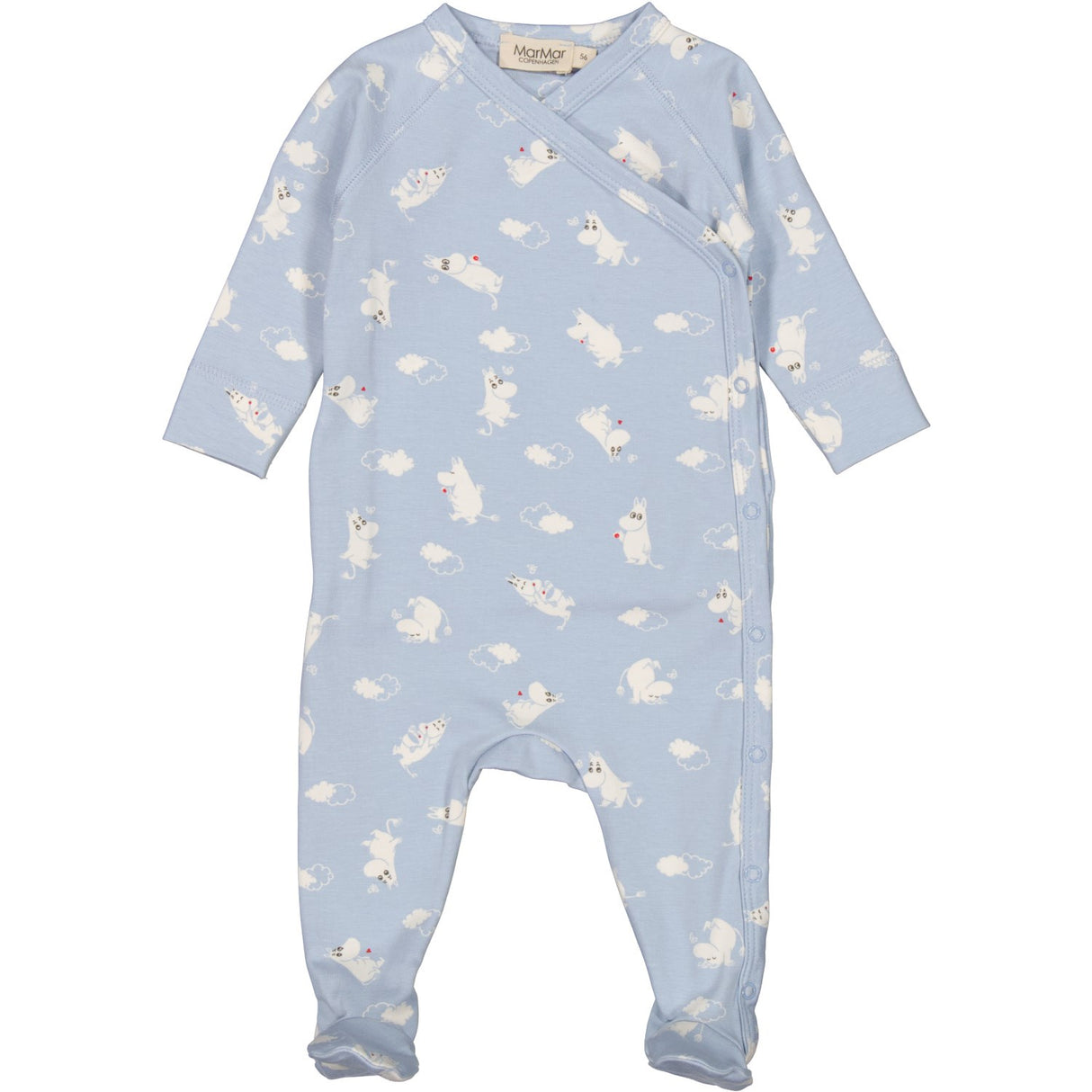 MarMar New Born Modal Smooth Print Blue Moomin Rubello Romper