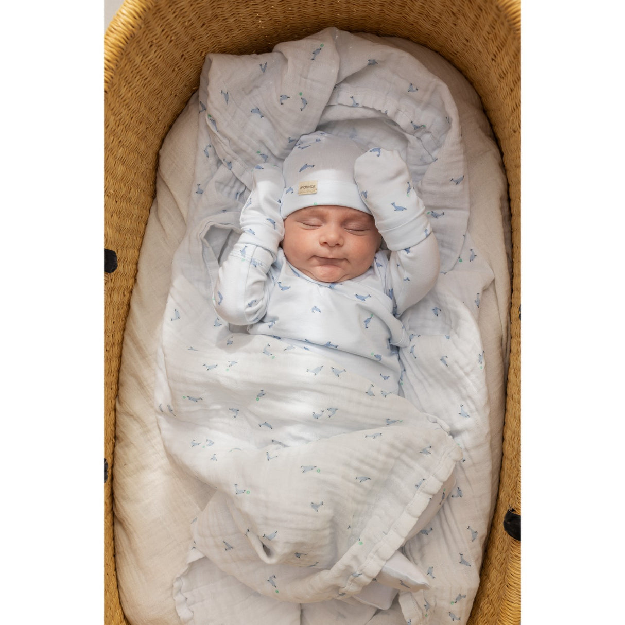 MarMar New Born Modal Smooth Print Dolphin Aiko Hue