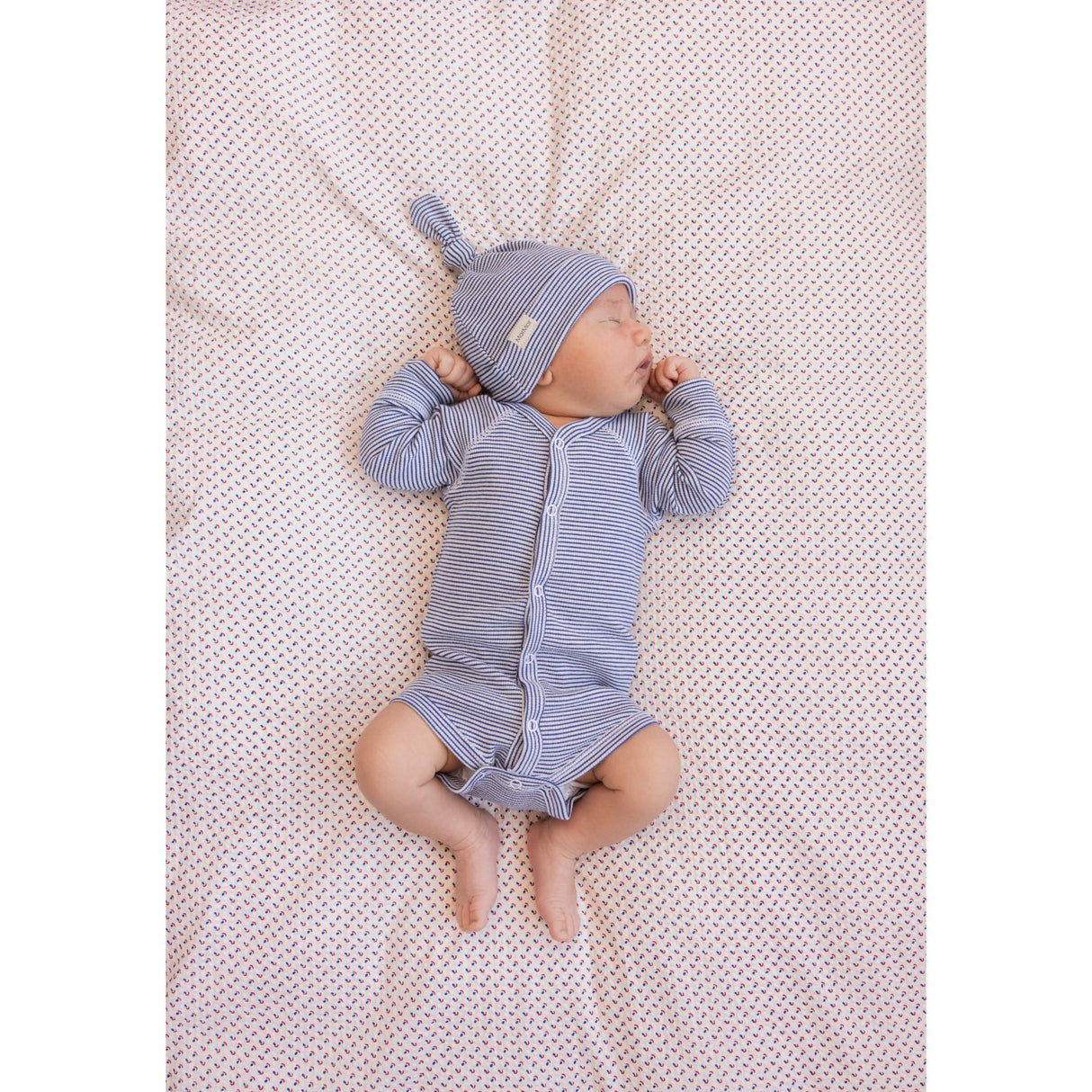 MarMar New Born Modal Fine Rib Blue Stripe Aiki Hue