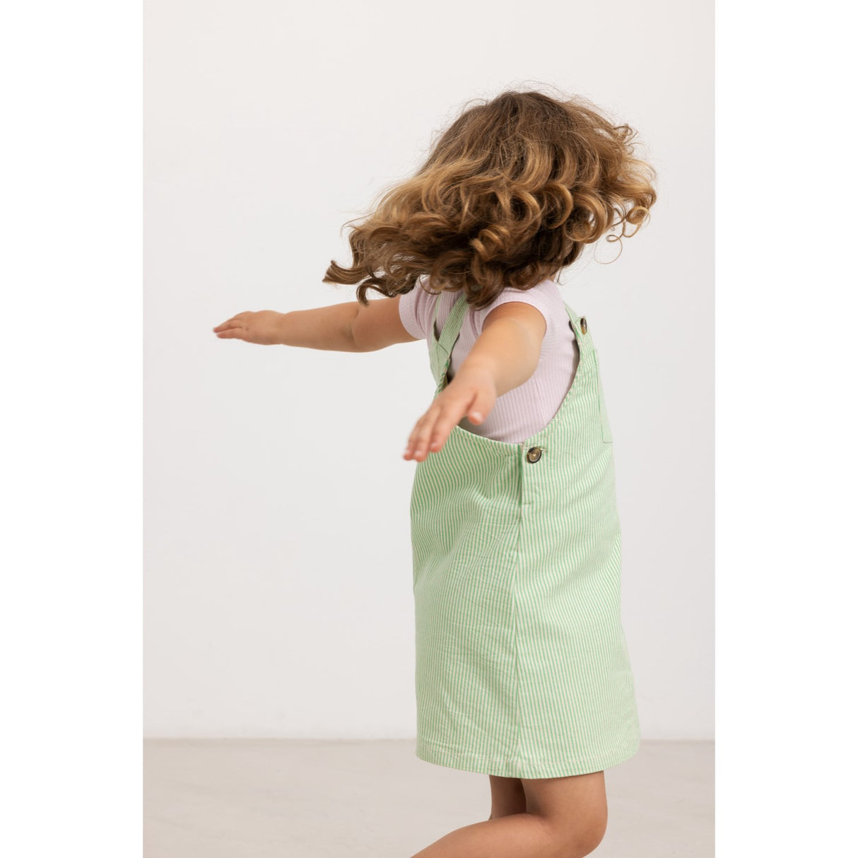 MarMar Soft Denim Cale Green Stripe Dalma Kjole