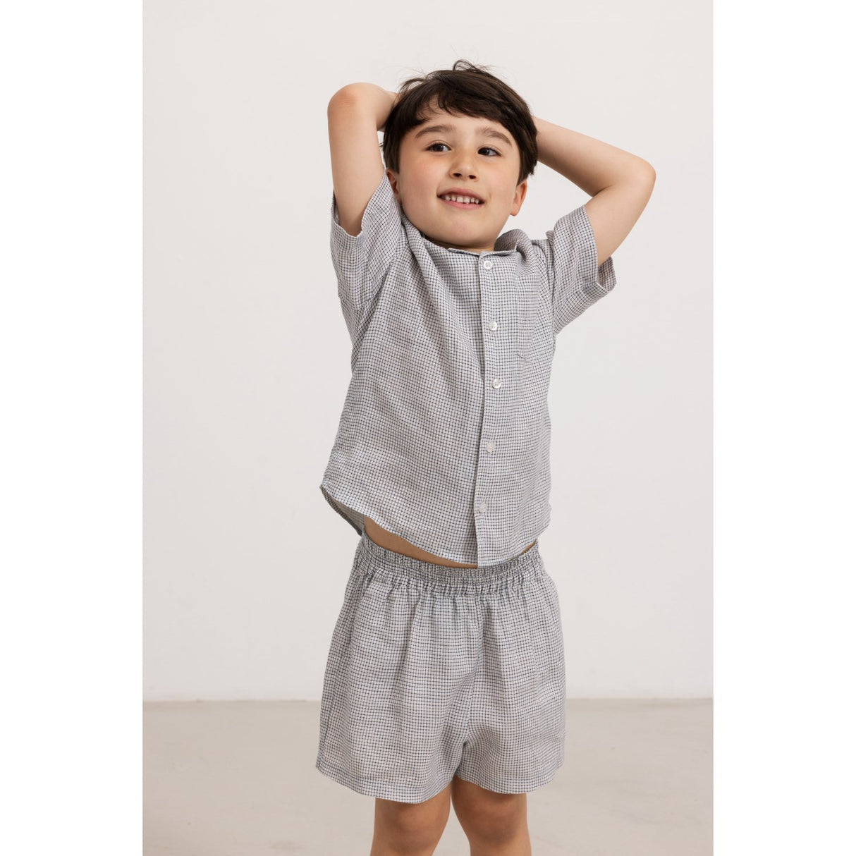 MarMar Linen Mini Check Tage Skjorte