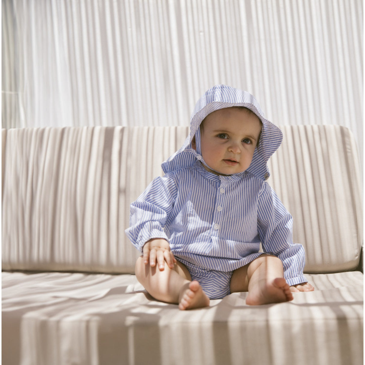 MarMar Poplin Bolich Blue Strips Alba Baby Long Solhat