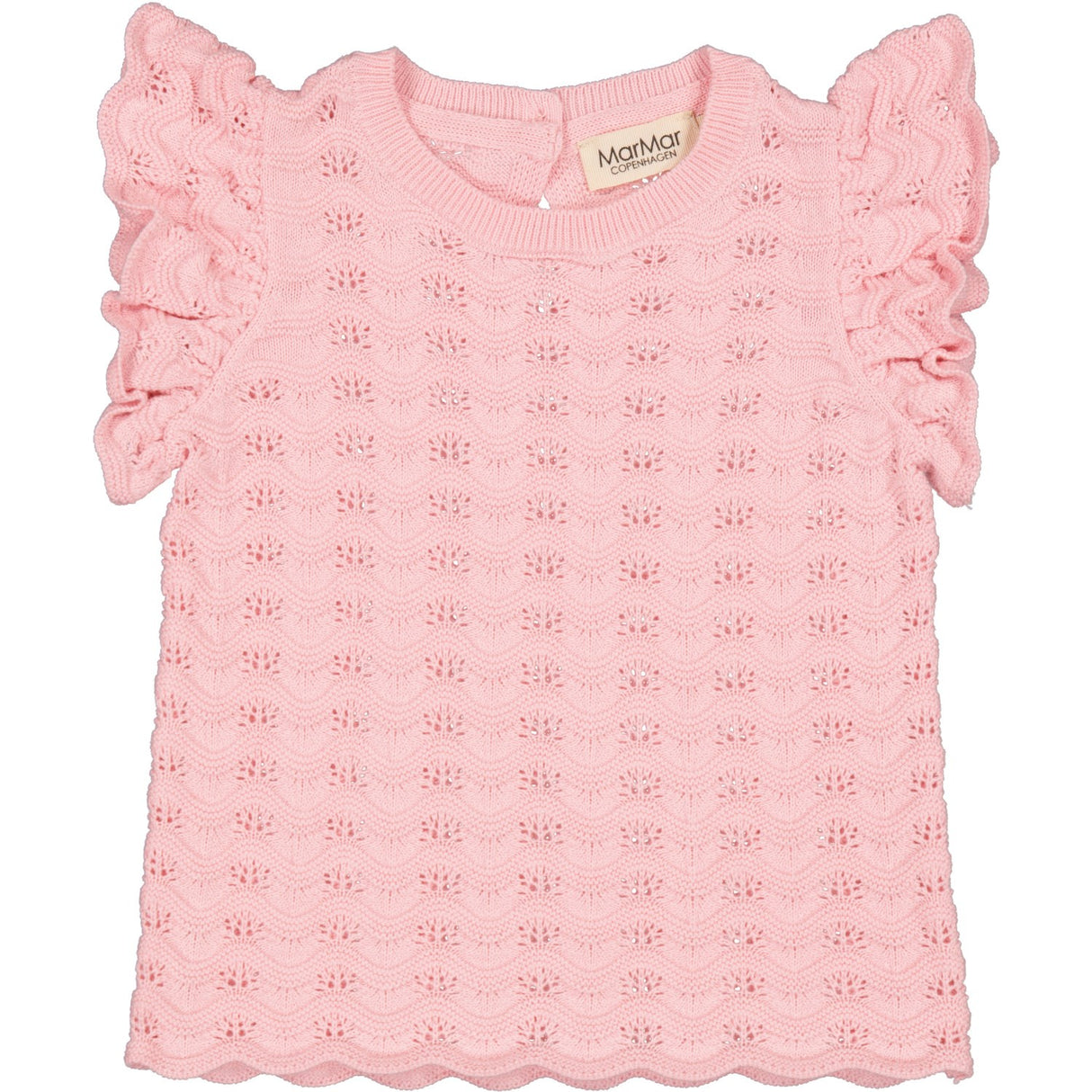 MarMar Cotton Knit Lace Pink Poppet Tivio Strik Top