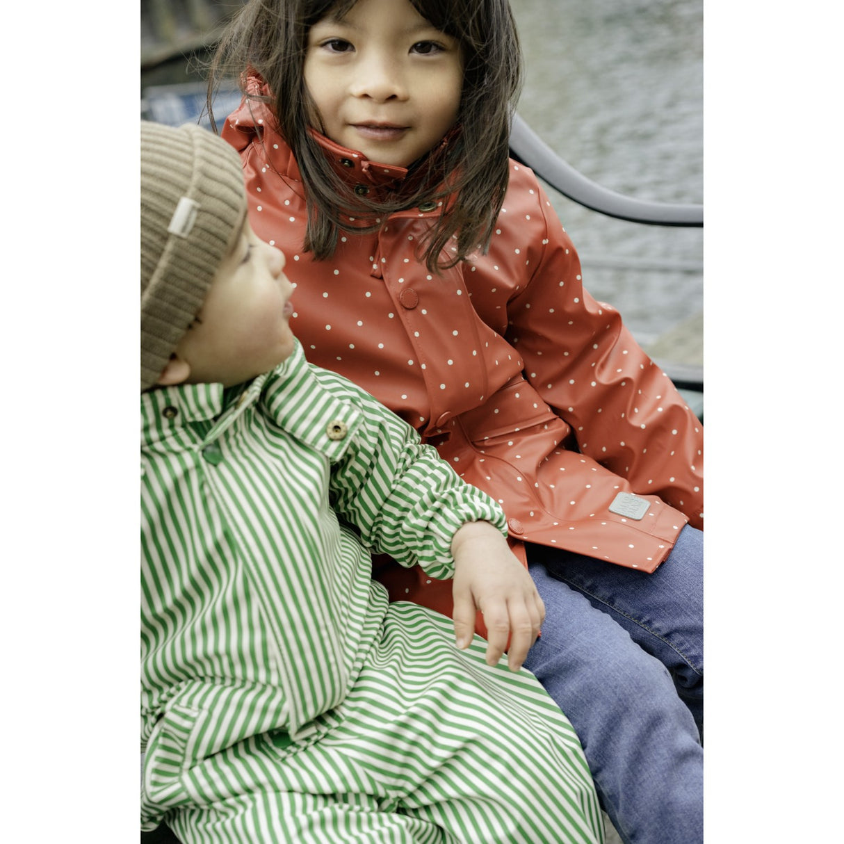 MarMar Rainwear Green Stripes Orion Dragt Outerwear