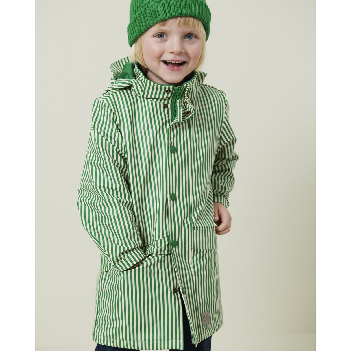 MarMar Rainwear Green Stripes October Jakke Outerwear