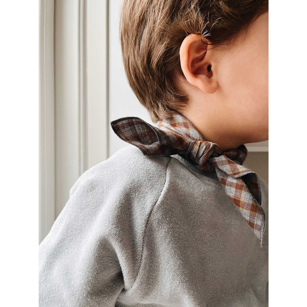 Lalaby Grey Check Eddie Tørklæde