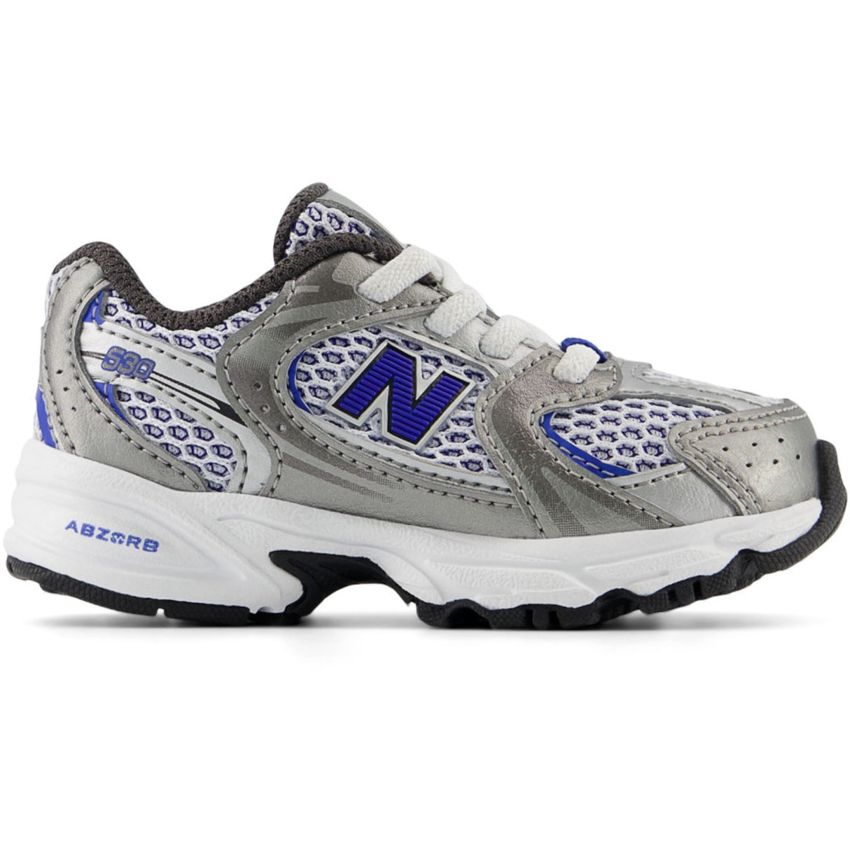 New Balance Dark Silver Metallic 530 Kids Bungee Lace