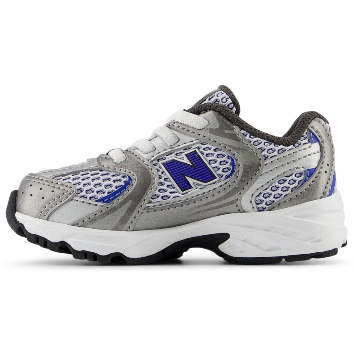 New Balance Dark Silver Metallic 530 Kids Bungee Lace