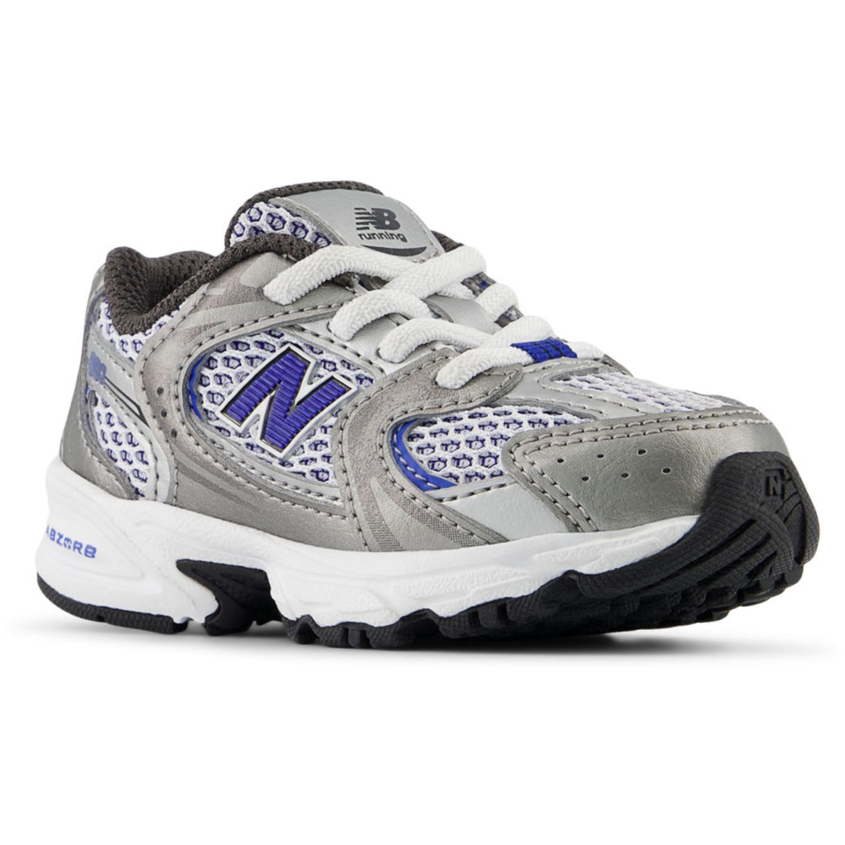 New Balance Dark Silver Metallic 530 Kids Bungee Lace