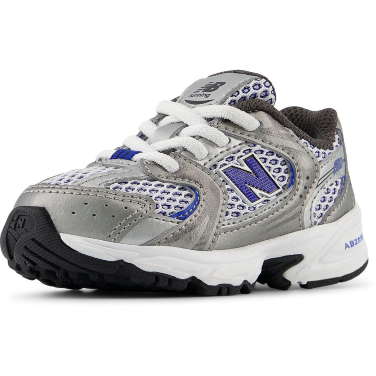 New Balance Dark Silver Metallic 530 Kids Bungee Lace