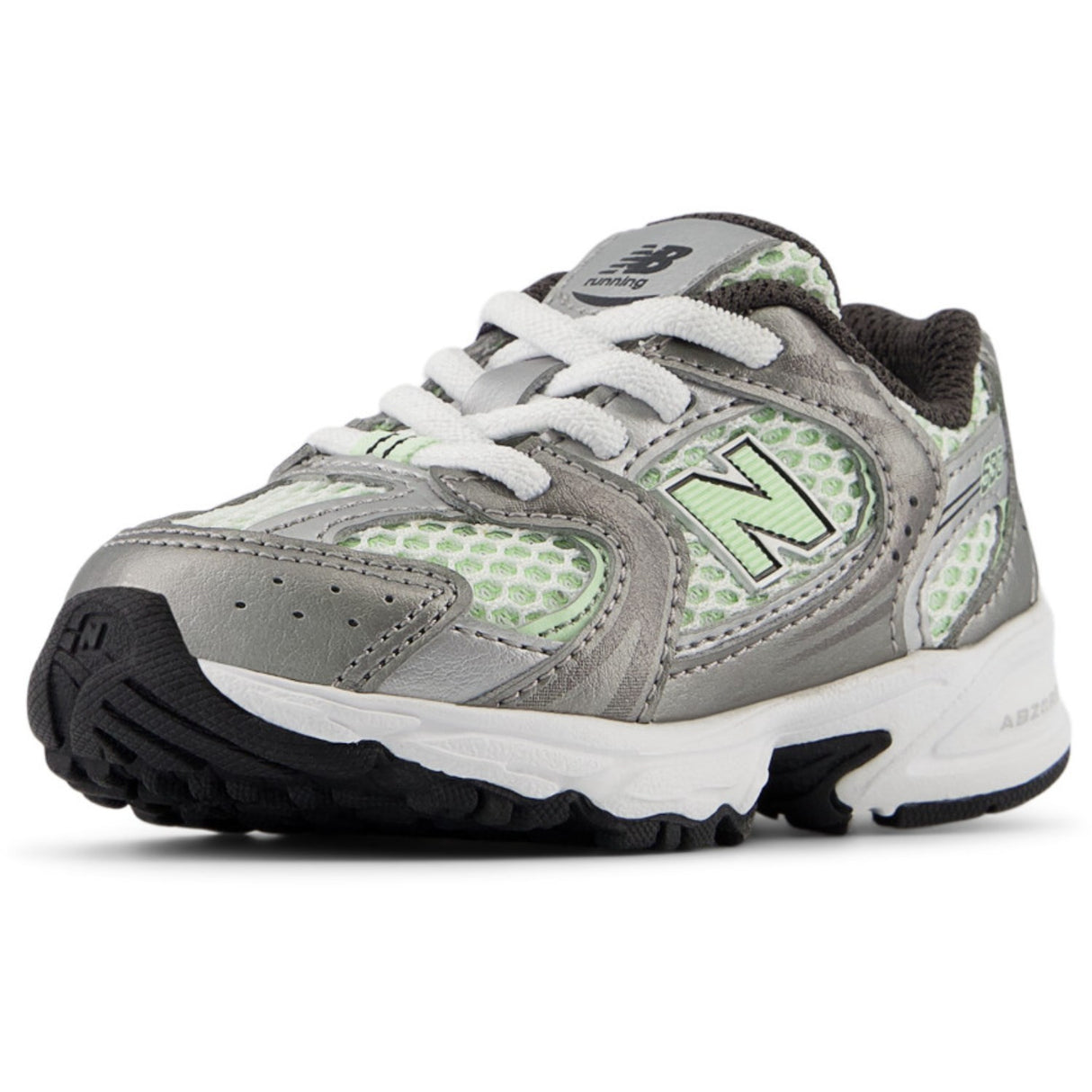 New Balance Dark Silver Metallic 530 Kids Bungee Lace