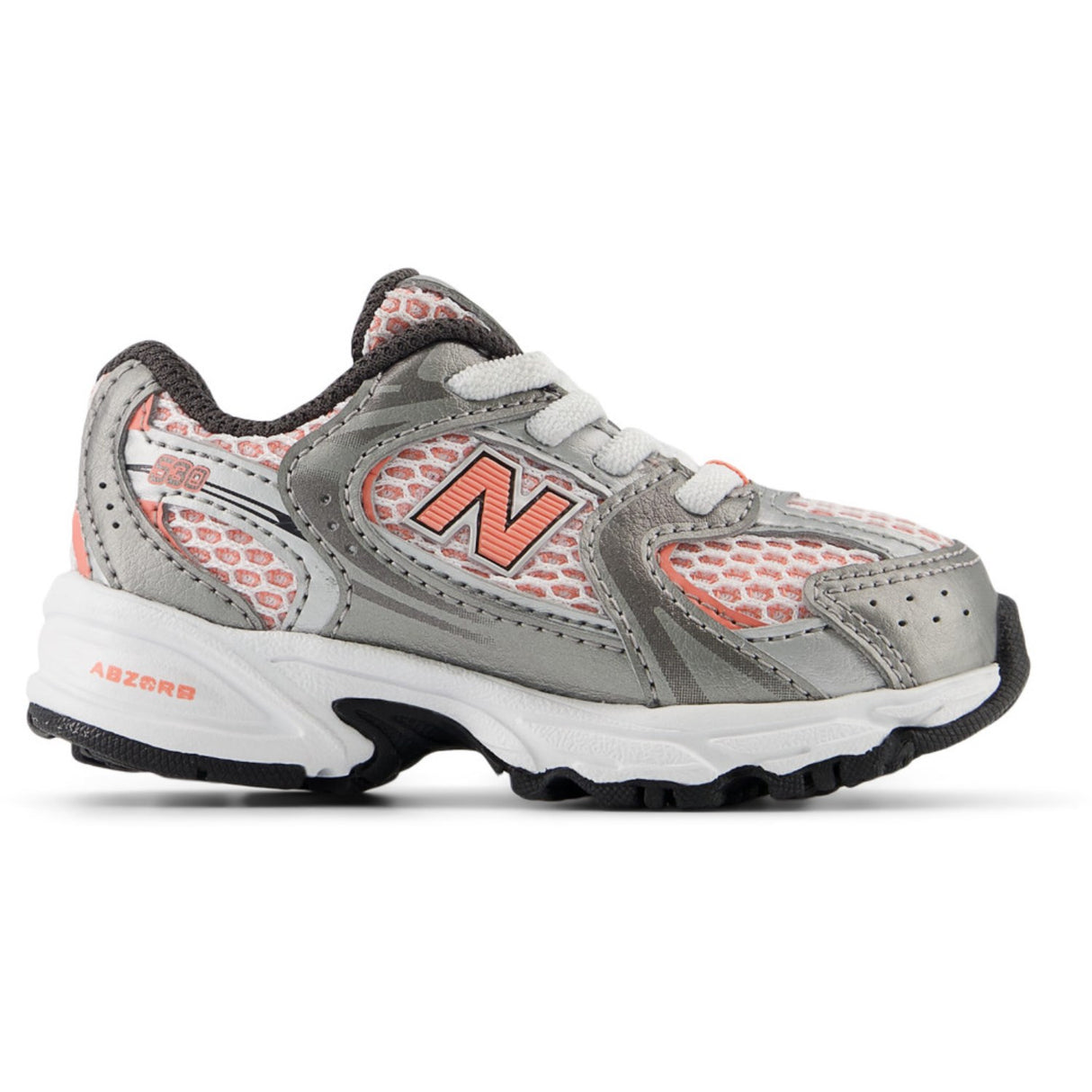 New Balance Dark Silver Metallic 530 Kids Bungee Lace