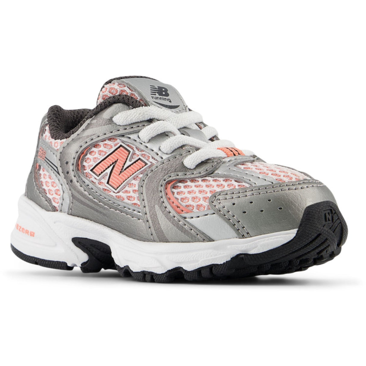 New Balance Dark Silver Metallic 530 Kids Bungee Lace