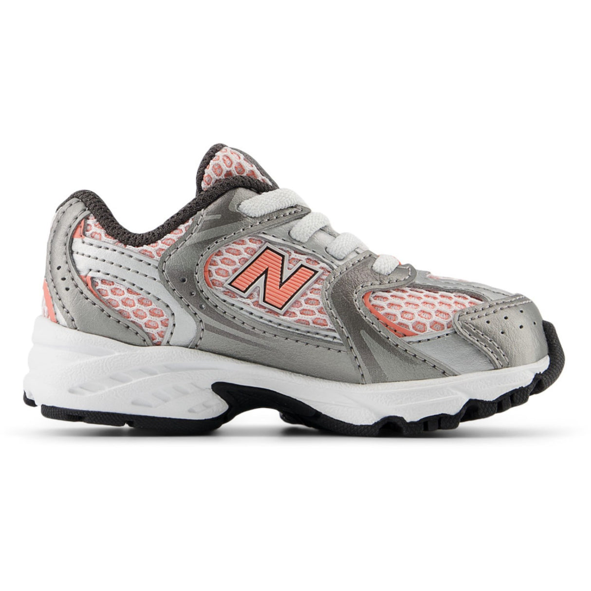 New Balance Dark Silver Metallic 530 Kids Bungee Lace