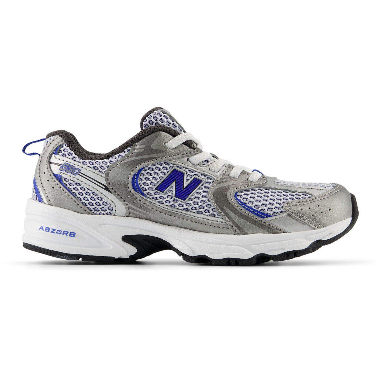 New Balance Dark Silver Metallic 530 Kids Bungee Lace