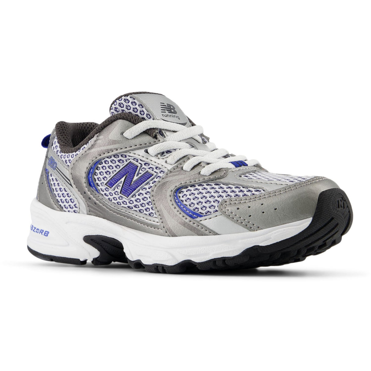 New Balance Dark Silver Metallic 530 Kids Bungee Lace