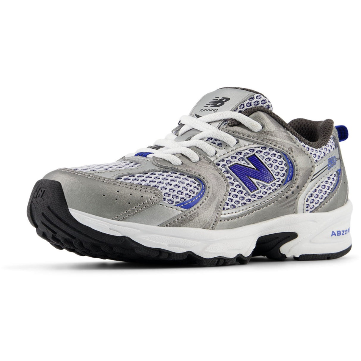 New Balance Dark Silver Metallic 530 Kids Bungee Lace