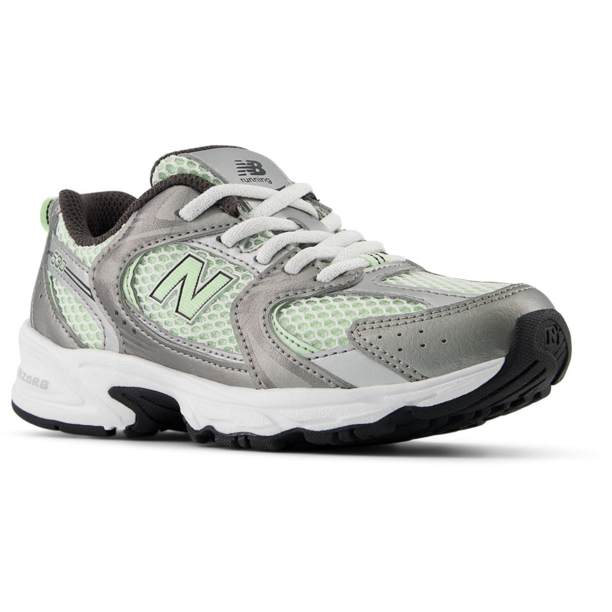New Balance Dark Silver Metallic 530 Kids Bungee Lace