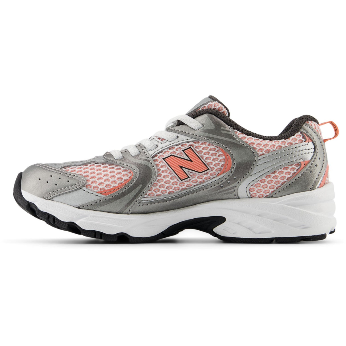New Balance Dark Silver Metallic 530 Kids Bungee Lace
