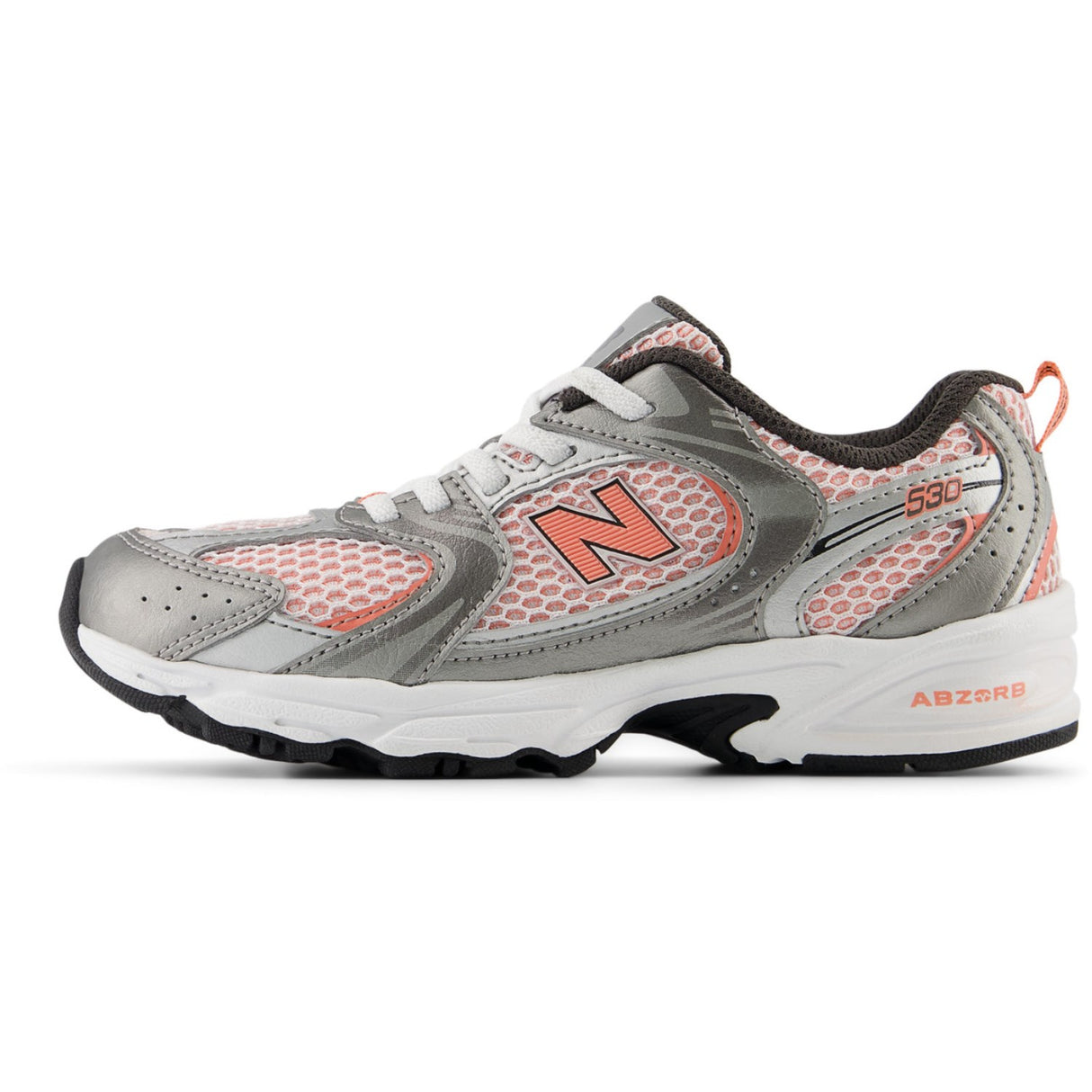 New Balance Dark Silver Metallic 530 Kids Bungee Lace