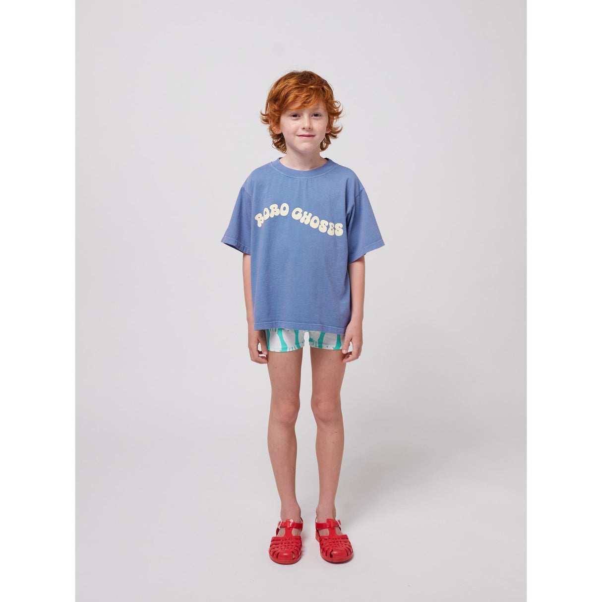 Bobo Choses Blue Wavy T-Shirt