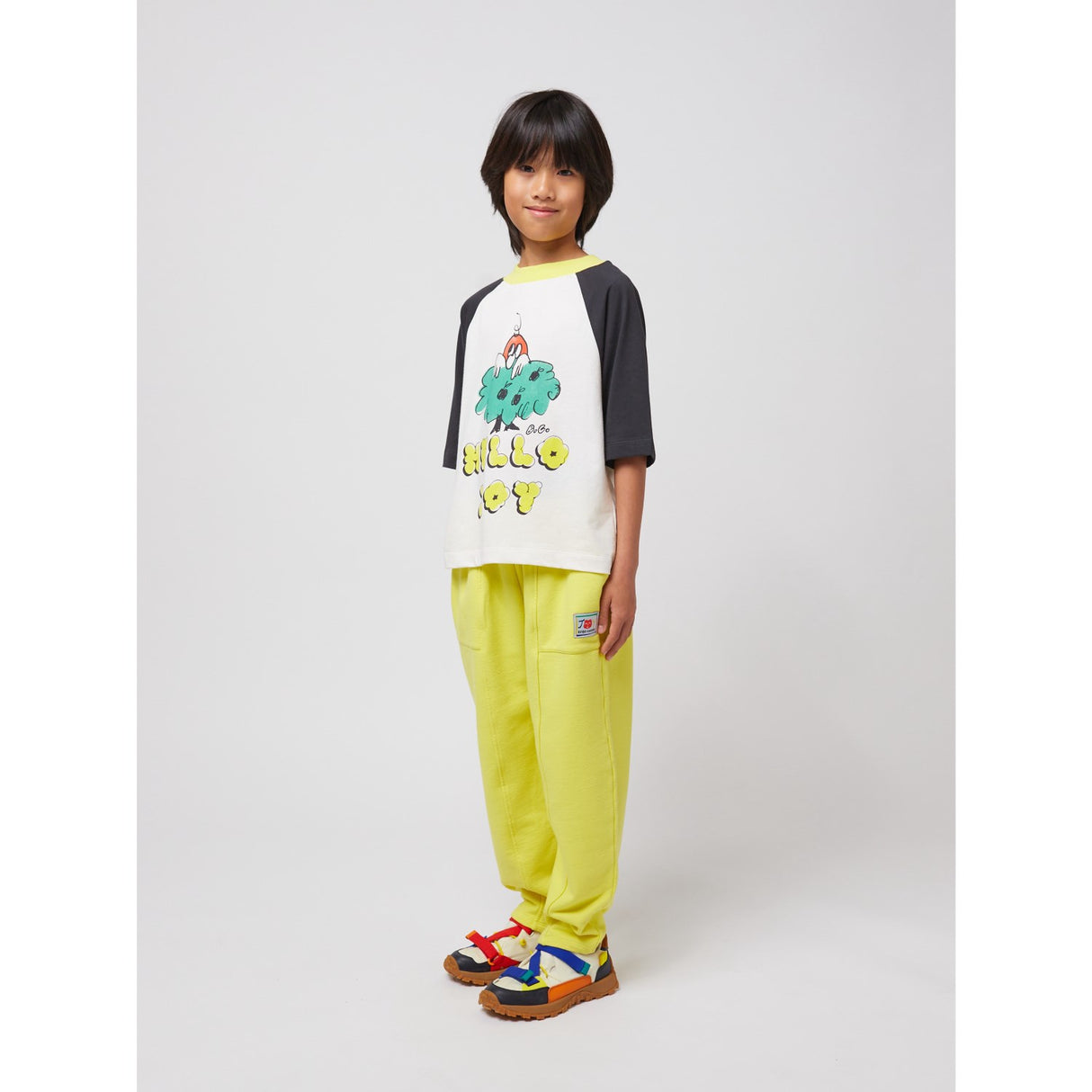 Bobo Choses Offwhite Hello Joy Ranglan Ærmer T-Shirt