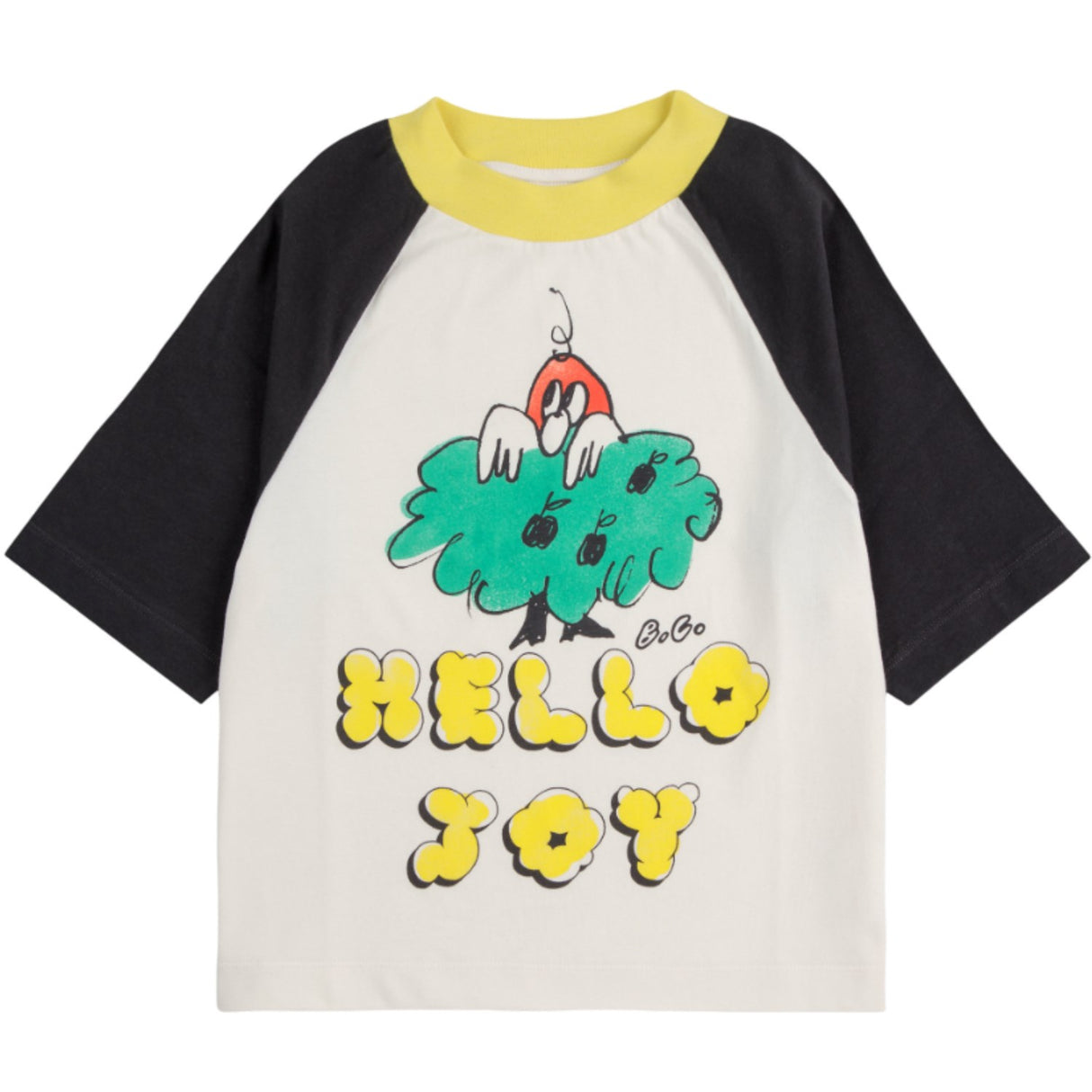 Bobo Choses Offwhite Hello Joy Ranglan Ærmer T-Shirt