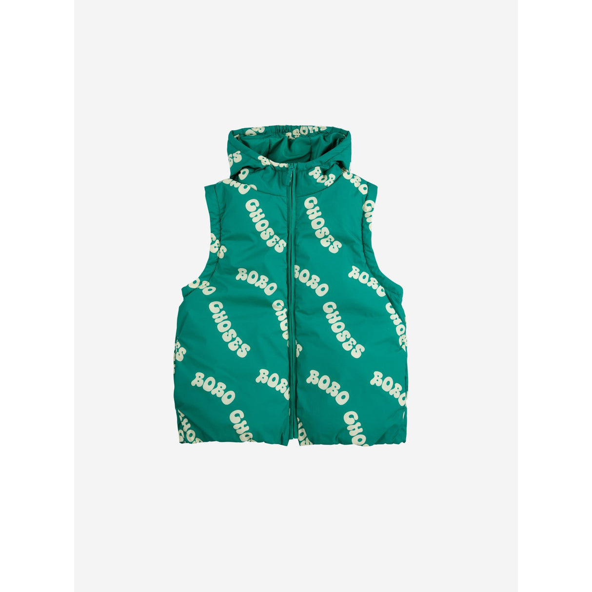 Bobo Choses Green Wavy Bobo Choses All Over Lys Vatteret Anorak