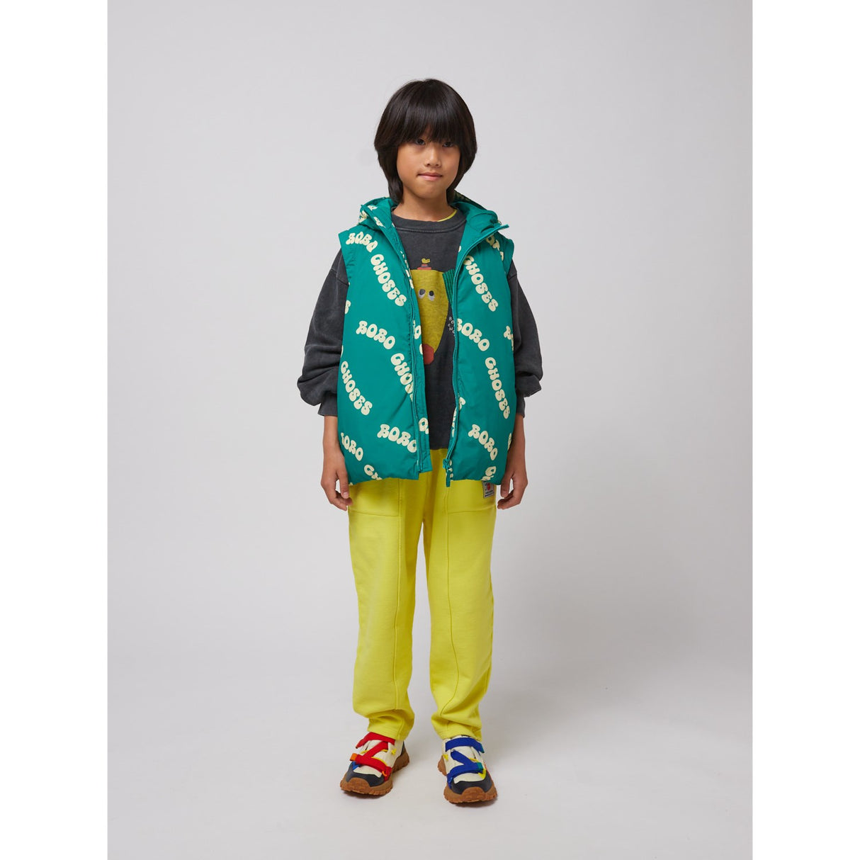 Bobo Choses Green Wavy Bobo Choses All Over Lys Vatteret Anorak