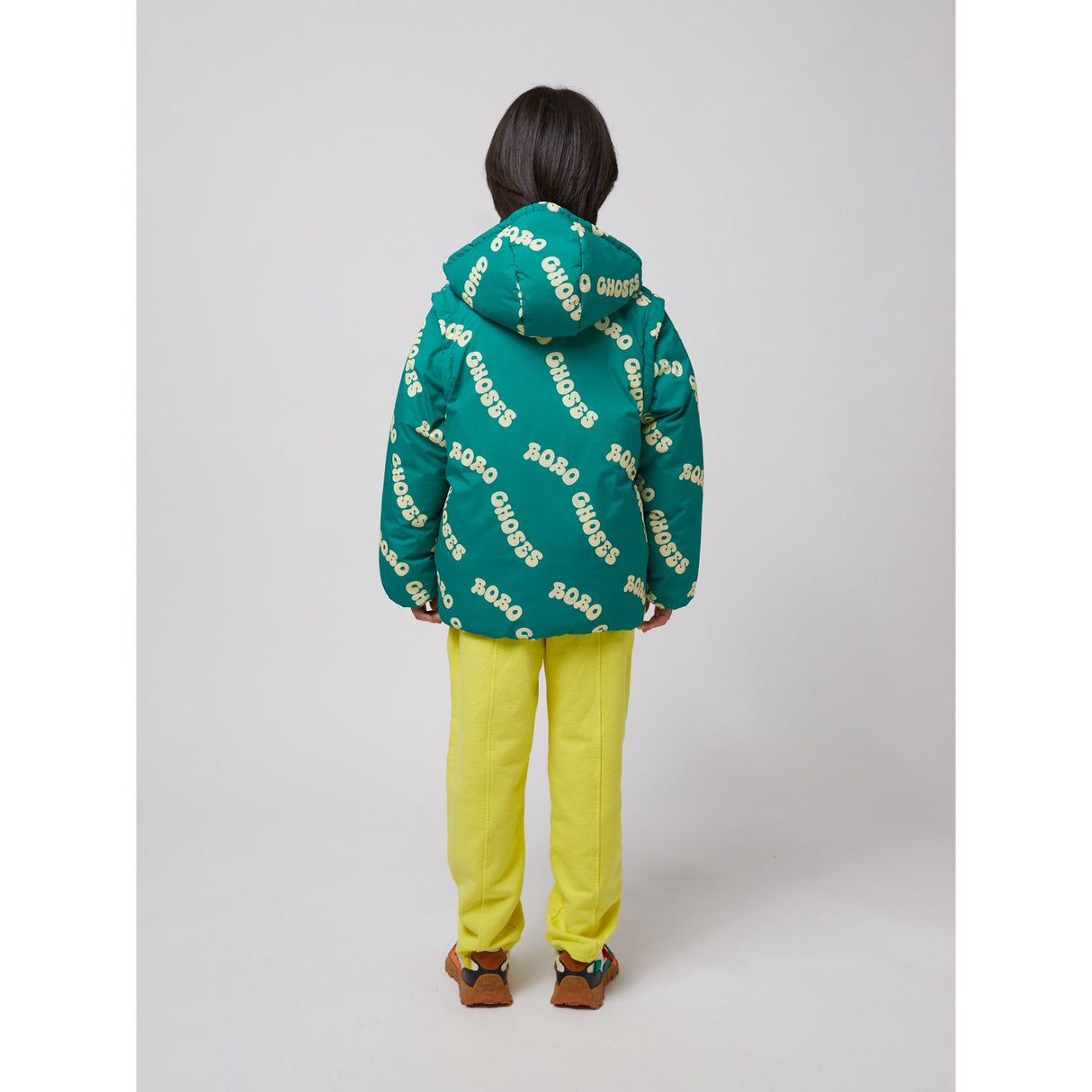 Bobo Choses Green Wavy Bobo Choses All Over Lys Vatteret Anorak