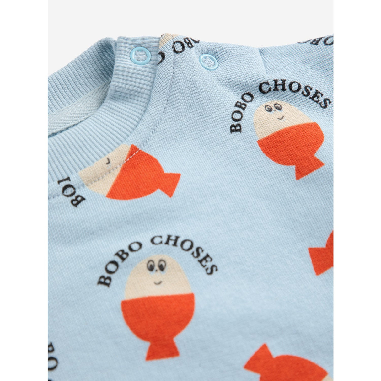 Bobo Choses Lys Blue Morning Egg All Over Sweatshirt