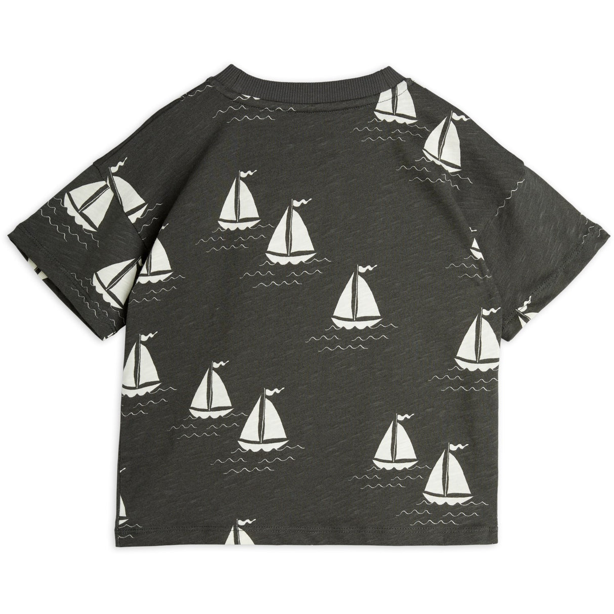 Mini Rodini Grey Sailing Boats AOP T-Shirt