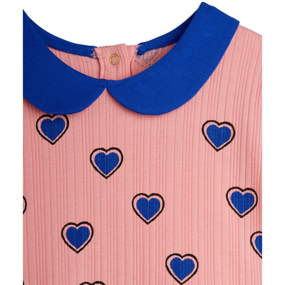 Mini Rodini Pink Outlined Hearts AOP Kjole