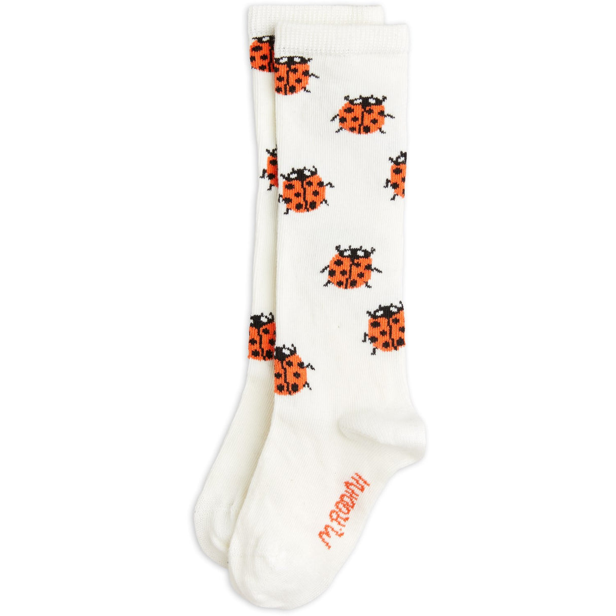 Mini Rodini White Ladybugs Knee-High Strømper