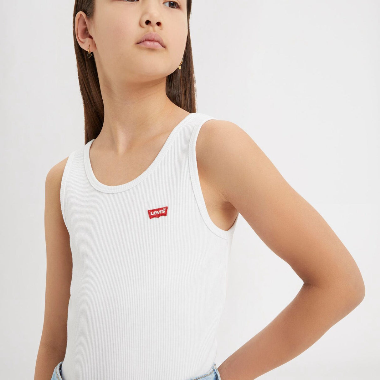 Levi's Bright White Lvg Meet Og Greet Ribbed Tank Top