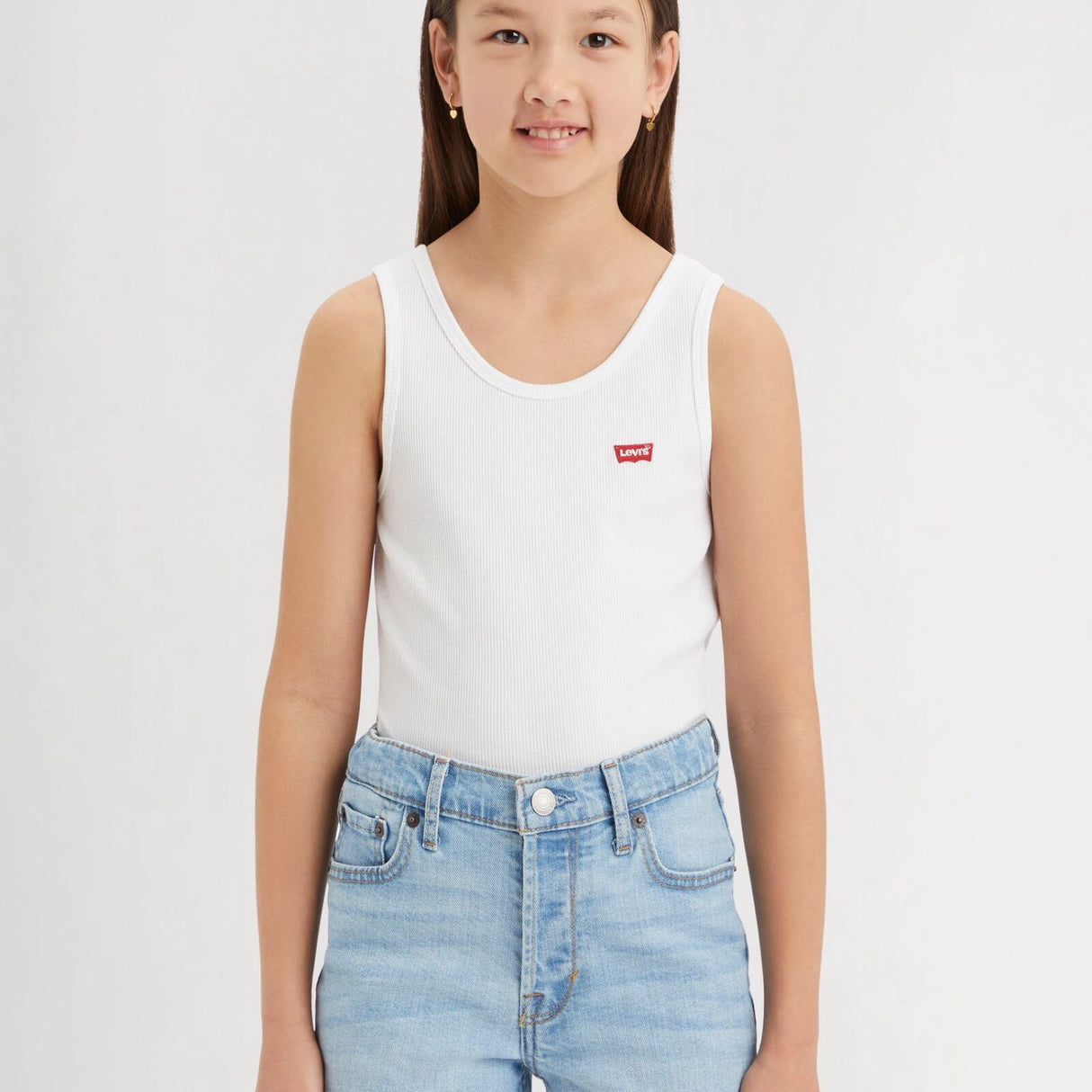 Levi's Bright White Lvg Meet Og Greet Ribbed Tank Top