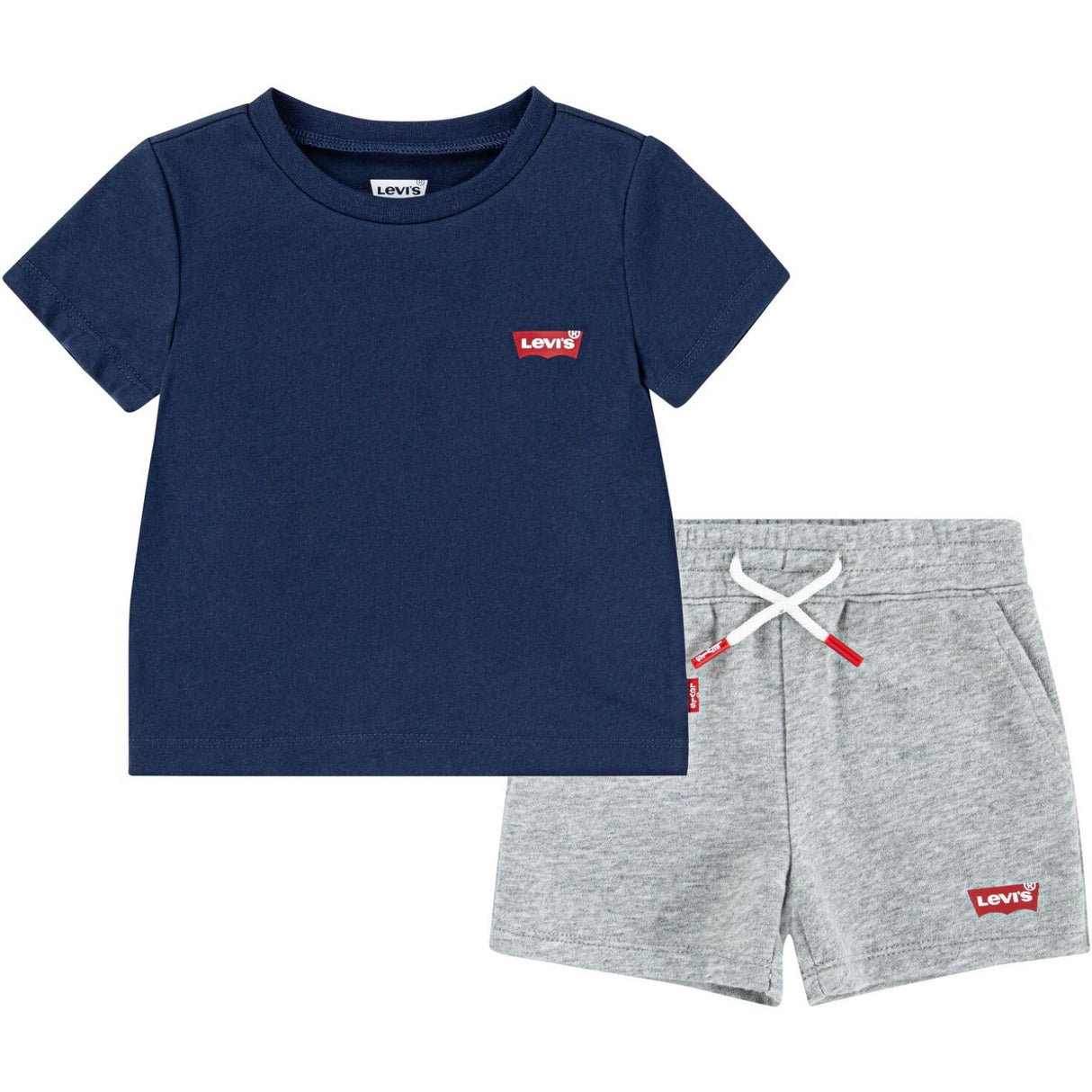 Levi's Dress Blues Lvb Batwing Tee & Strik Shorts Sæt