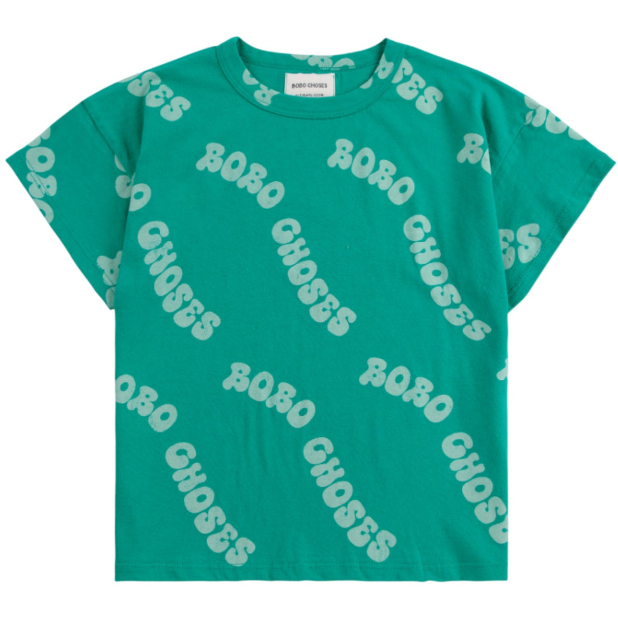 Bobo Choses Green Wavy Bobo Choses All Over T-Shirt