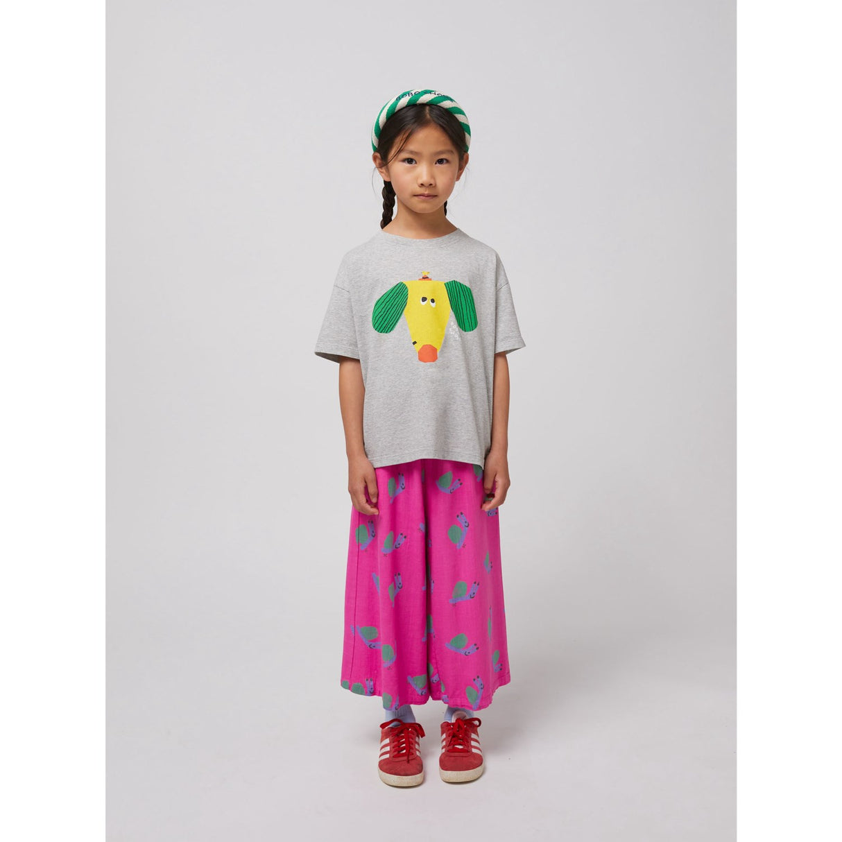 Bobo Choses Heather Grey Happy Dog T-Shirt