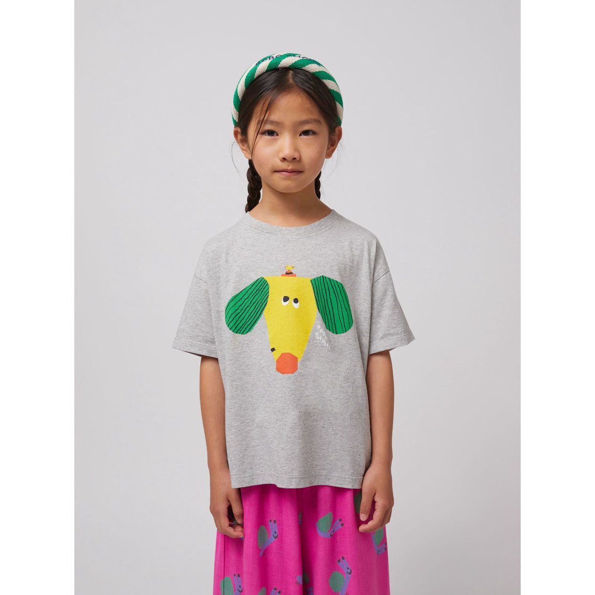 Bobo Choses Heather Grey Happy Dog T-Shirt
