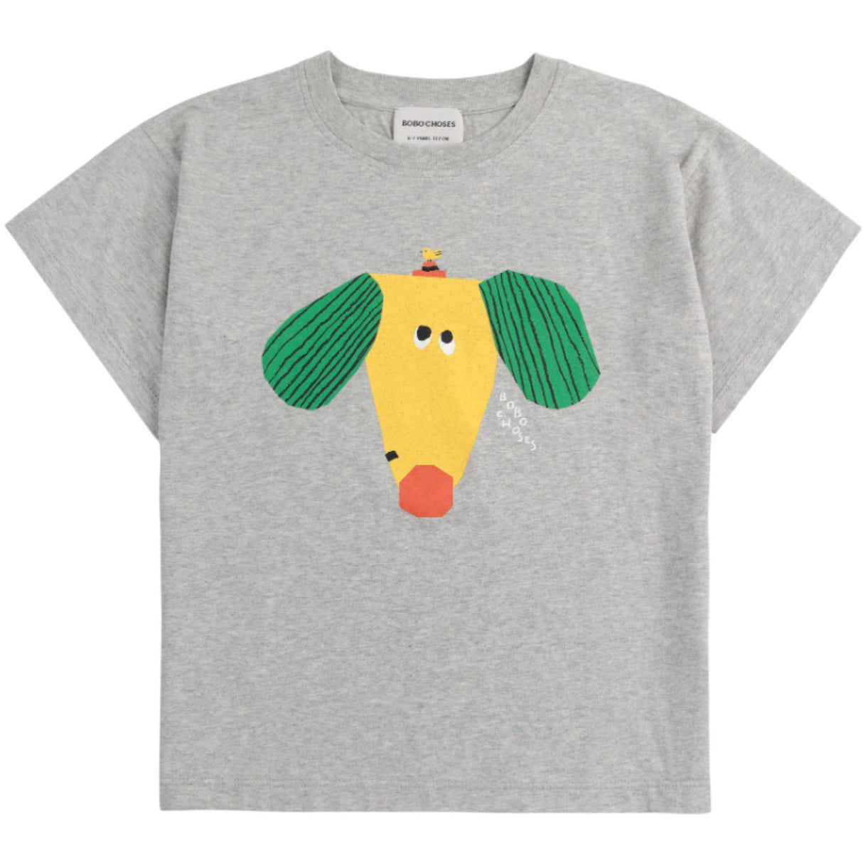 Bobo Choses Heather Grey Happy Dog T-Shirt