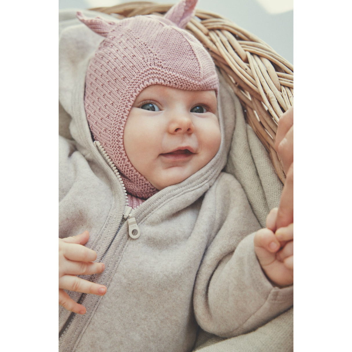 Huttelihut Camel Melange Jakke Ears Bomuld Fleece