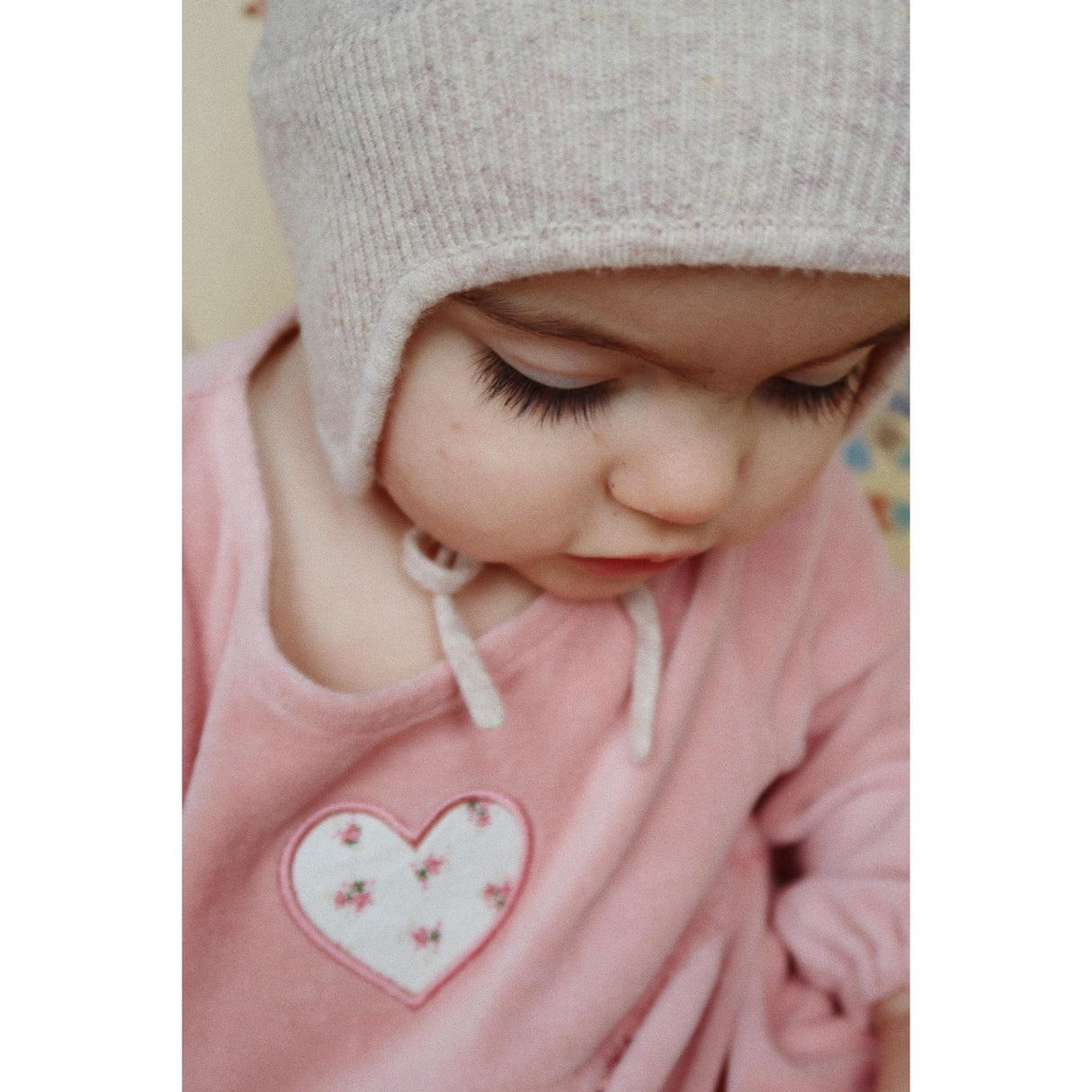 Konges Sløjd Off White Melange Pointelle Mino Strik Hjelm