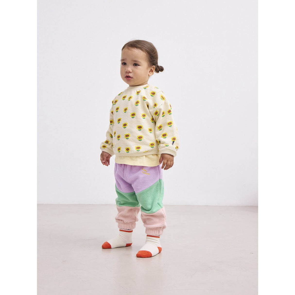 Bobo Choses Beige Sunflower All Over Sweatshirt