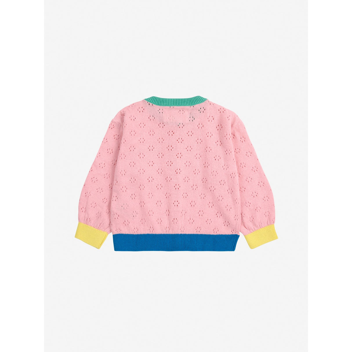 Bobo Choses Lys Pink Farve Block Open Work Cardigan