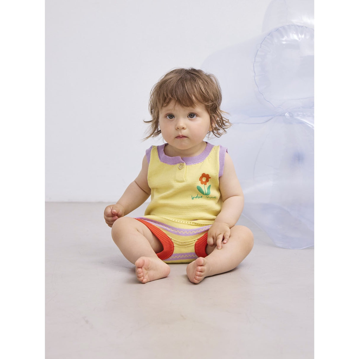 Bobo Choses Beige Flower Strikket Sæt