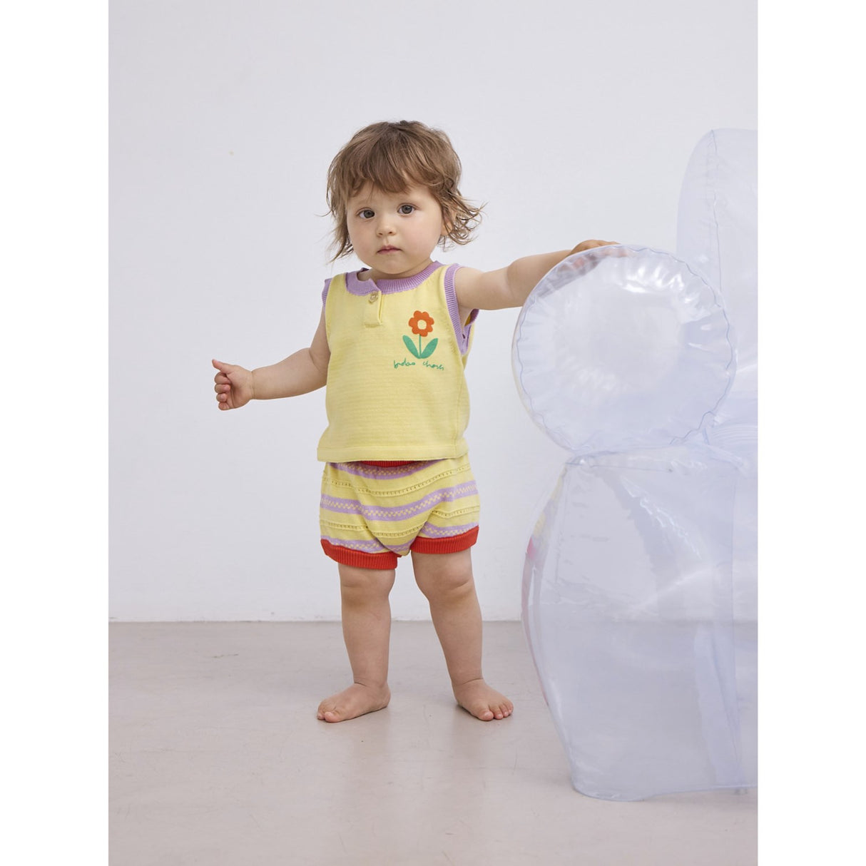 Bobo Choses Beige Flower Strikket Sæt