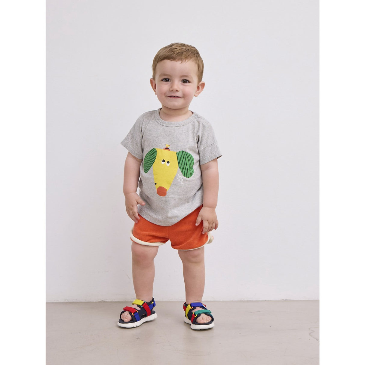 Bobo Choses Heather Grey Happy Dog T-Shirt